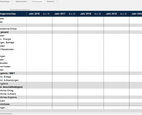 Rentas Controllingsoftware Stammdaten individuelle Farbe Tabelle