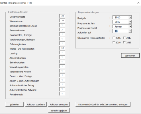 Rentas Controllingsoftware Update 2017 Formulare F11